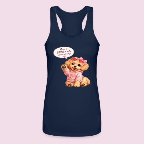 Have a PAWS-itively Amazing Day - Women’s Performance Racerback Tank Top