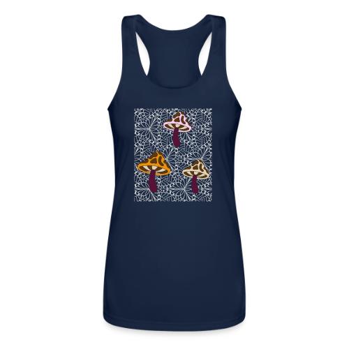 Fall Season Mushroom Designs - Women’s Performance Racerback Tank Top
