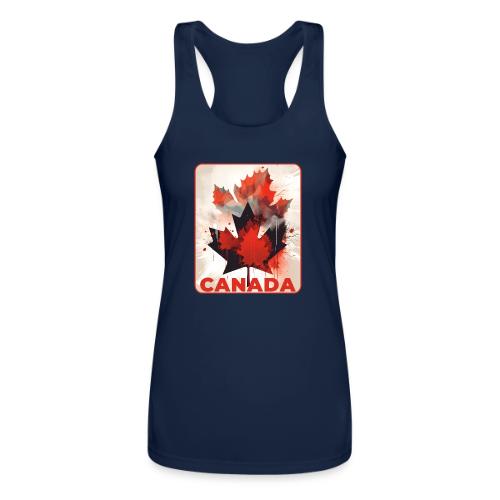 Canada Inked Leaf - Women’s Performance Racerback Tank Top