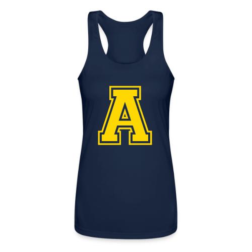 Letter A – Capital Athletic Alphabet Monogram - Women’s Performance Racerback Tank Top