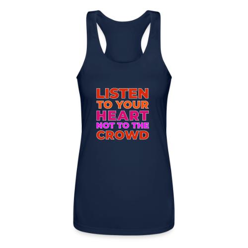 Heart Over Hype - Women’s Performance Racerback Tank Top