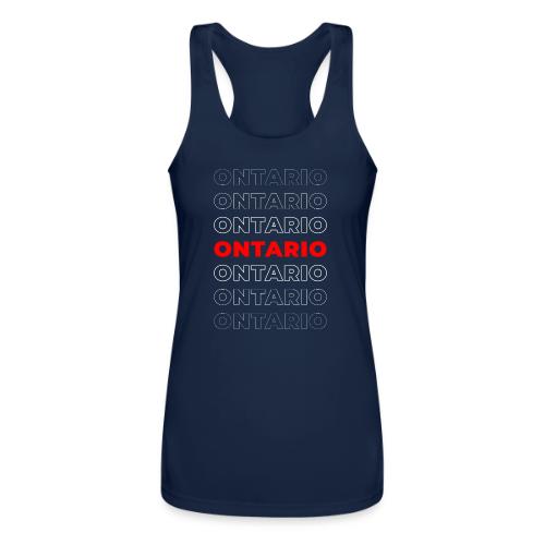 Ontario Outline - Women’s Performance Racerback Tank Top