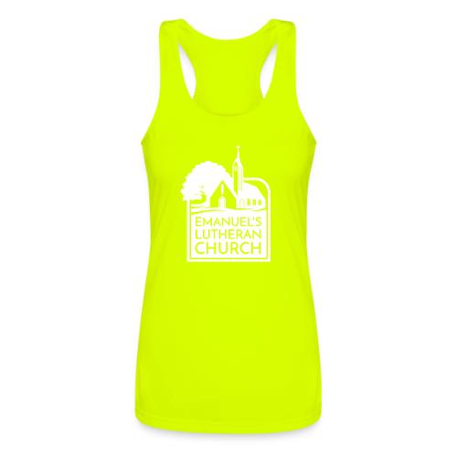Single Vertical white2 - Women’s Performance Racerback Tank Top