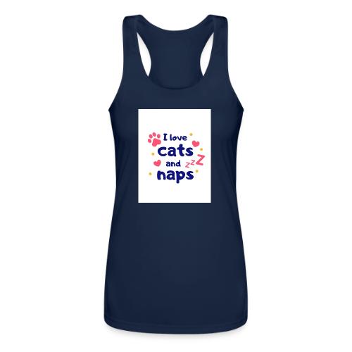 I Love Cats and Naps - Women’s Performance Racerback Tank Top