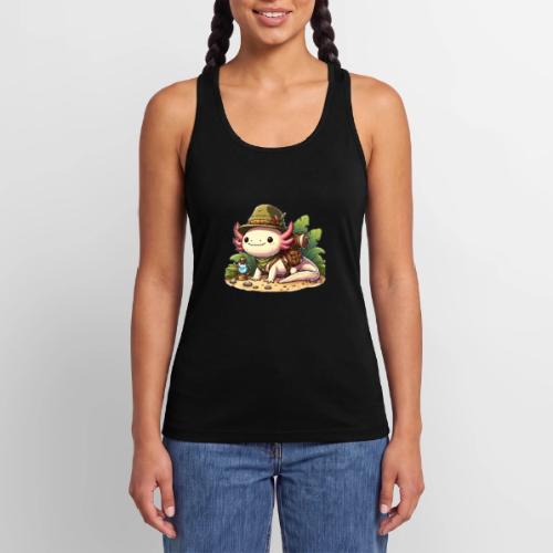 Cute Axolotl Adventure Graphic - Women’s Performance Racerback Tank Top