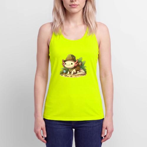 Cute Axolotl Adventure Graphic - Women’s Performance Racerback Tank Top