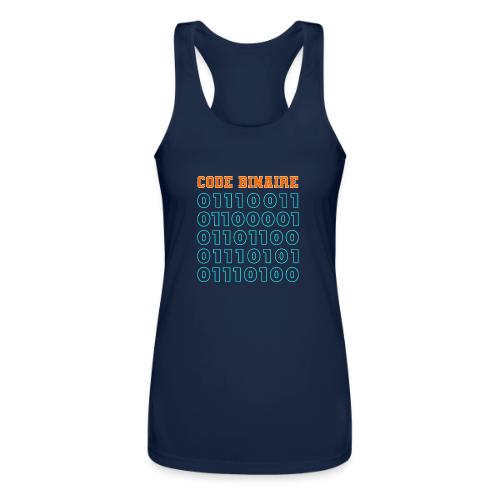 Hi in binary code - Women’s Performance Racerback Tank Top