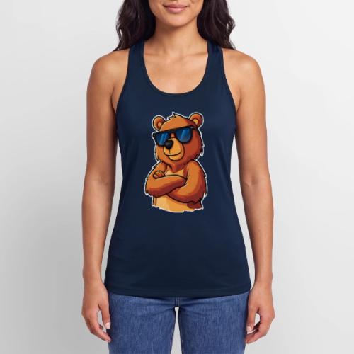 Cool Bear Sunglasses Cartoon Design - Women’s Performance Racerback Tank Top