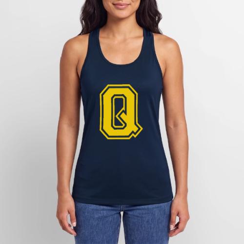 Letter Q – Capital Athletic Alphabet Monogram - Women’s Performance Racerback Tank Top