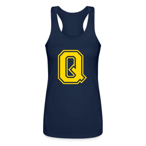Letter Q – Capital Athletic Alphabet Monogram - Women’s Performance Racerback Tank Top