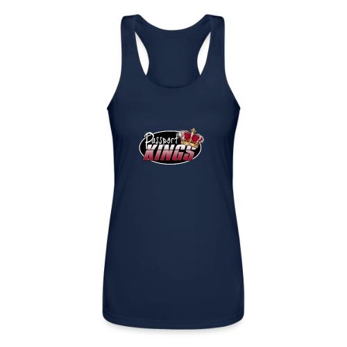 Passport Kings logo for dark shirts - Women’s Performance Racerback Tank Top