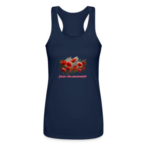 Remembrance Day with Poppies - Women’s Performance Racerback Tank Top
