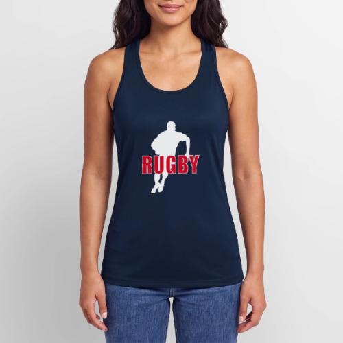 Bold Rugby Action Silhouette - Women’s Performance Racerback Tank Top