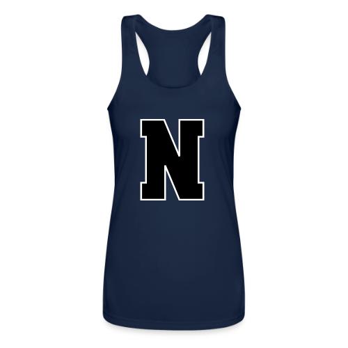 Varsity Letter N Athletic Font Graphic - Women’s Performance Racerback Tank Top