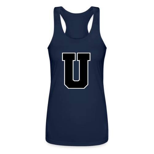 Varsity Letter U Collegiate Monogram - Women’s Performance Racerback Tank Top