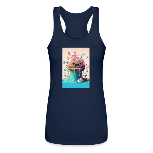 Cake Caricature - January 1st Dessert Psychedelics - Women’s Performance Racerback Tank Top