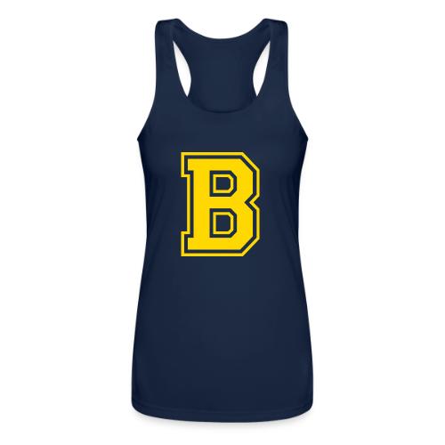 Letter B – Capital Athletic Alphabet Monogram - Women’s Performance Racerback Tank Top