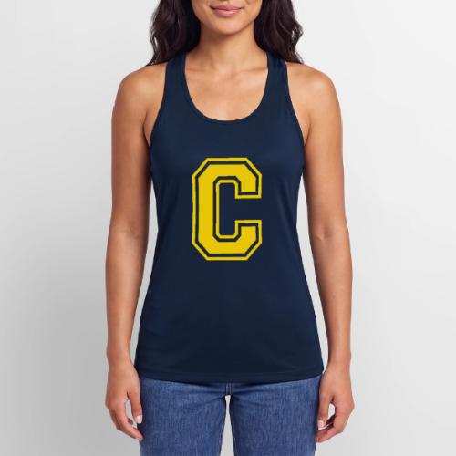 Letter C – Capital Athletic Alphabet Monogram - Women’s Performance Racerback Tank Top
