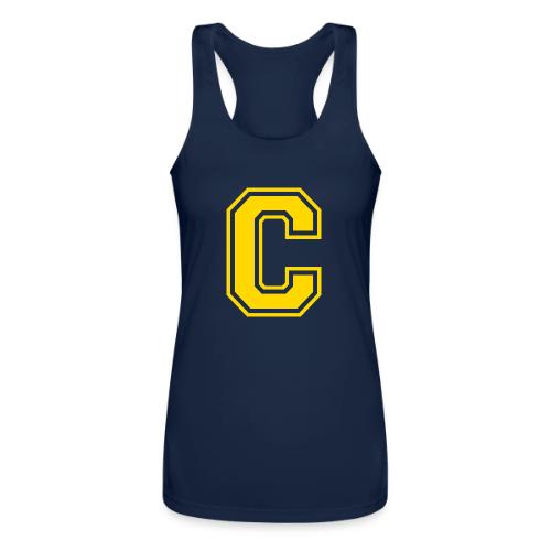 Letter C – Capital Athletic Alphabet Monogram - Women’s Performance Racerback Tank Top