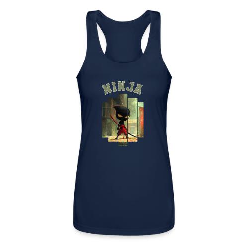 Cute Ninja Attack - Women’s Performance Racerback Tank Top