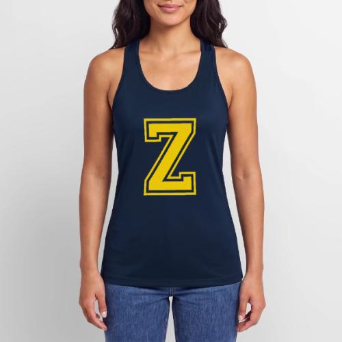 Letter Z – Capital Athletic Alphabet Monogram - Women’s Performance Racerback Tank Top