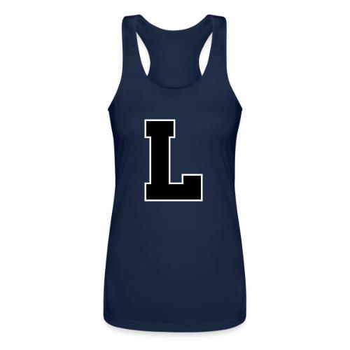 Varsity Letter L Athletic Monogram - Women’s Performance Racerback Tank Top