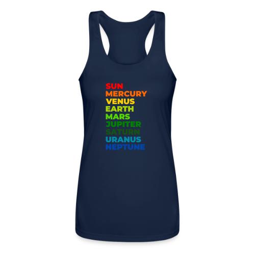 Color the solar system - Women’s Performance Racerback Tank Top