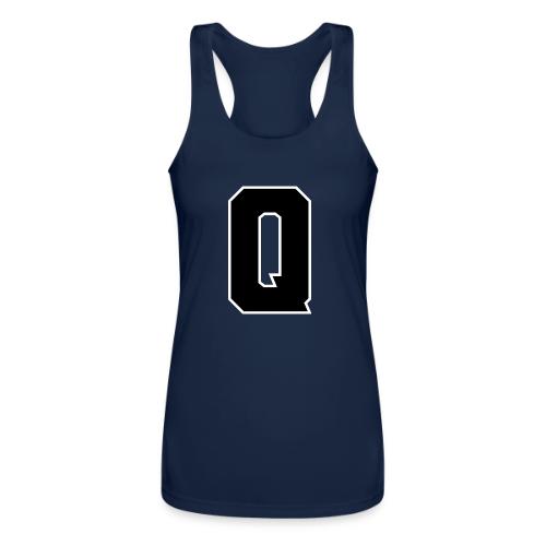 Varsity Letter Q Collegiate Font Graphic - Women’s Performance Racerback Tank Top