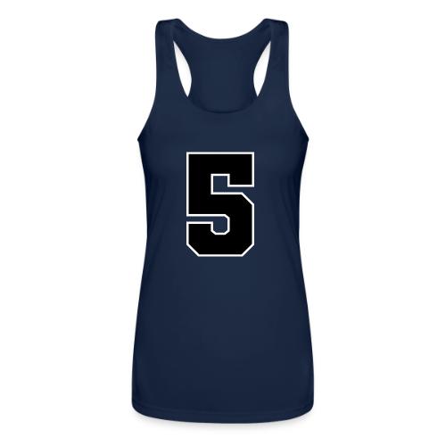Varsity Number 5 Athletic Design - Women’s Performance Racerback Tank Top