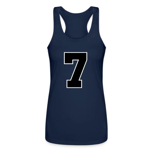 Varsity Number 7 Athletic Look - Women’s Performance Racerback Tank Top