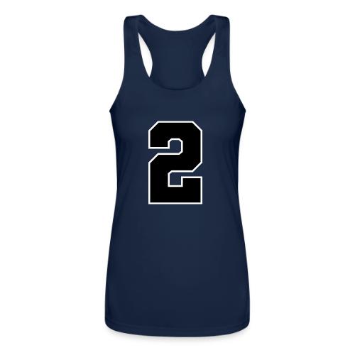 Varsity Number 2 Sports Design - Women’s Performance Racerback Tank Top