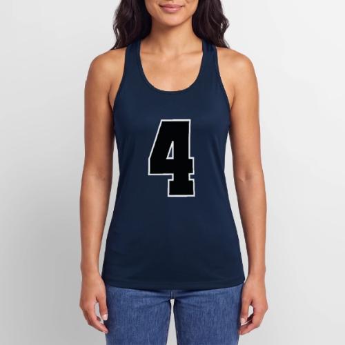 Varsity Number 4 College Style - Women’s Performance Racerback Tank Top