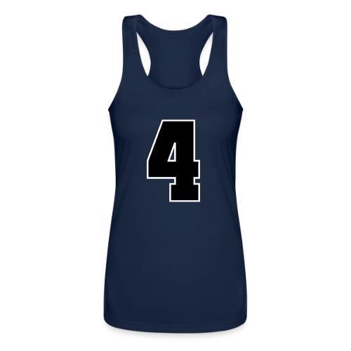 Varsity Number 4 College Style - Women’s Performance Racerback Tank Top
