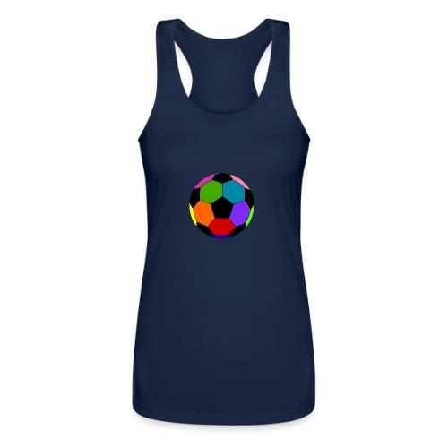 Multi-colored soccer ball - Women’s Performance Racerback Tank Top