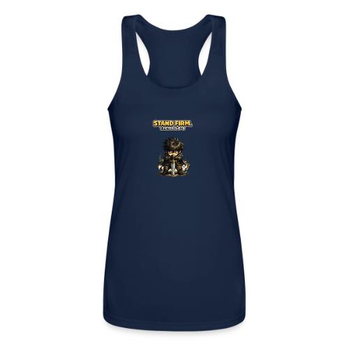 Stand Firm Chibi Warrior | 1 Peter 5:8-9 - Women’s Performance Racerback Tank Top