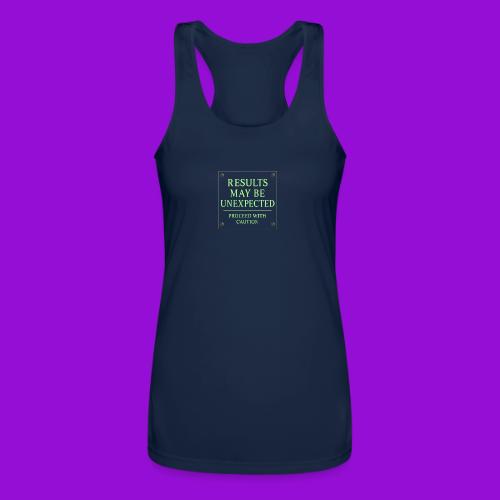 Results May Be Unexpected - Neon Green - Women’s Performance Racerback Tank Top