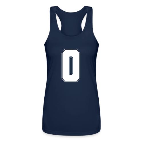White Letter O – Varsity Alphabet Monogram - Women’s Performance Racerback Tank Top