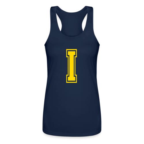 Letter I – Capital Athletic Alphabet Monogram - Women’s Performance Racerback Tank Top