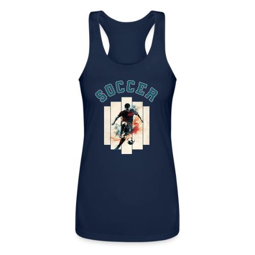 Soccer Mode On - Women’s Performance Racerback Tank Top