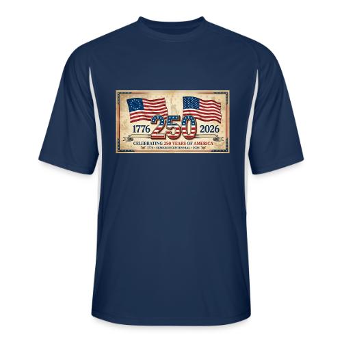 USA 250th Anniversary Flags Emblem - Men’s Cooling Performance Color Blocked Jersey