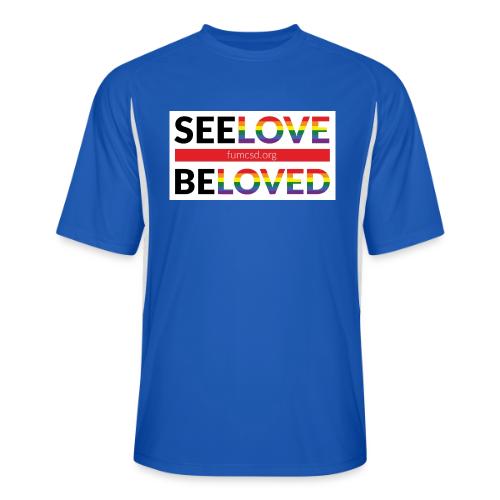 FUMCSD See Love, Be Loved: white design background - Men’s Cooling Performance Color Blocked Jersey