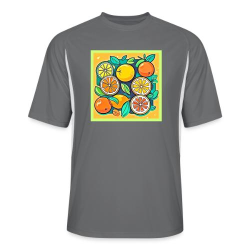 Citrus Fruit Art Design - Men’s Cooling Performance Color Blocked Jersey