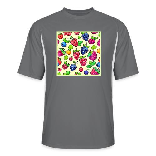 Berry Fruit Pattern Design - Men’s Cooling Performance Color Blocked Jersey