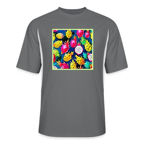 Dragon Fruit Pattern Art - Men’s Cooling Performance Color Blocked Jersey
