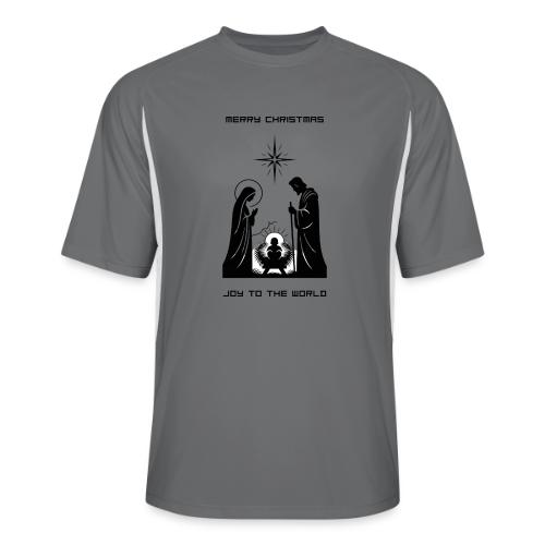 Joy to the World T-Shirt | Minimalist Nativity - Men’s Cooling Performance Color Blocked Jersey