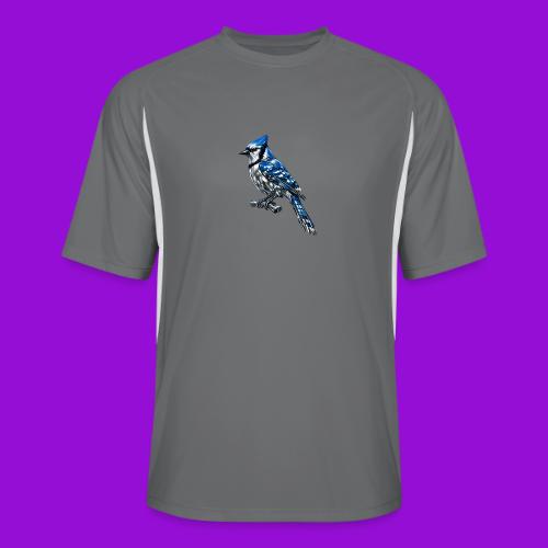 Silver Blue Jay on Perch - Men’s Cooling Performance Color Blocked Jersey