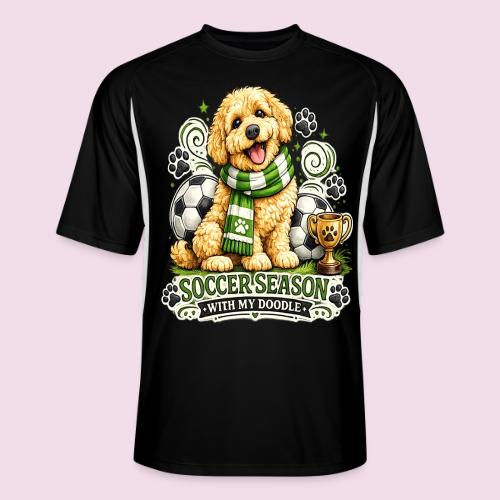 Soccer Season With My Doodle Goldendoodle Dog - Men’s Cooling Performance Color Blocked Jersey
