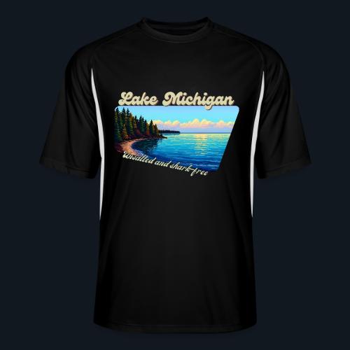 Lake Michigan Unsalted and shark-free - Men’s Cooling Performance Color Blocked Jersey