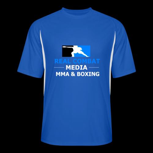 RCM MMA & BOXING Light Blue White Text - Men’s Cooling Performance Color Blocked Jersey
