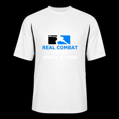 RCM MMA & BOXING Light Blue White Text - Men’s Cooling Performance Color Blocked Jersey